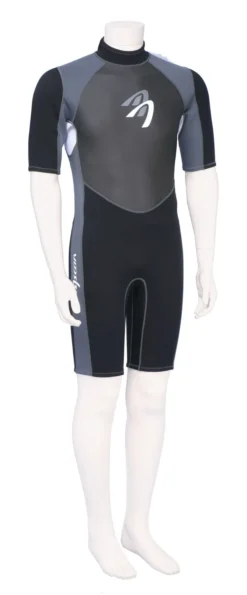 Ascan Neoprenanzug Shorty 2 Herren Shorty Schwarz/silber (co)