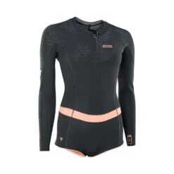 ION Neoprenanzug Amaze Hot Shorty 1.5 LS Front Zip Damen Shorty 900 Black 2023