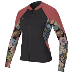 Oneill Neoprenanzug Wms Bahia Full-Zip Jacket 1/0.5 Damen Langarm HH9 BLACK/TWIGGY/TEA ROSE 2022