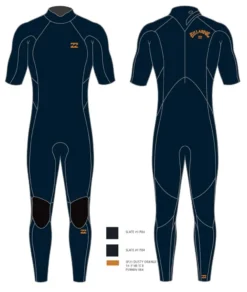Billabong Neopren Anzug ABSOLUTE BZ SS 2/2 Herren Kurzarm SLATE BLUE 2021