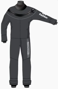 Dry Fashion Trockenanzug Kite-Performance Front Zip - Unisex Trockenanzug Schwarz/ Weiß (co)